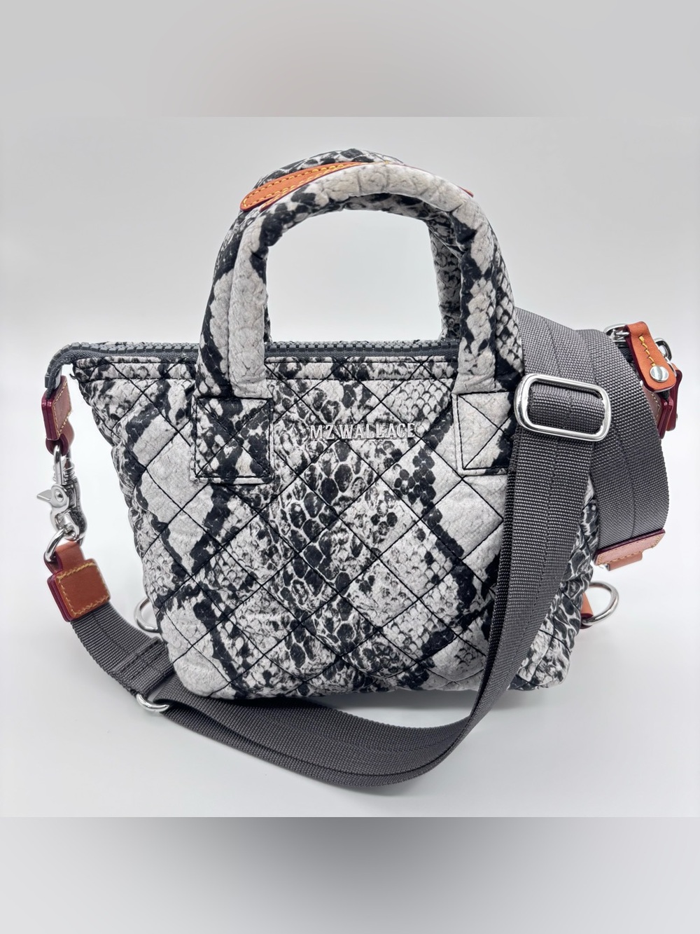 MZ Wallace | Micro Sutton Snake Print | Limited Edition | Quilted Crossbody Tote